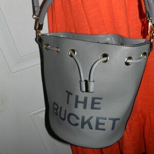 Leather Bucket Bag Draw String Vegan Hobo /Hand/Shoulder Bag 🆕⌚📦🏃💨🚚
